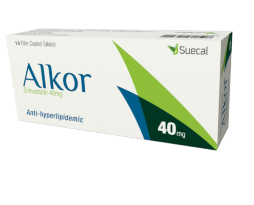 Alkor 40 mg 14 tablets box